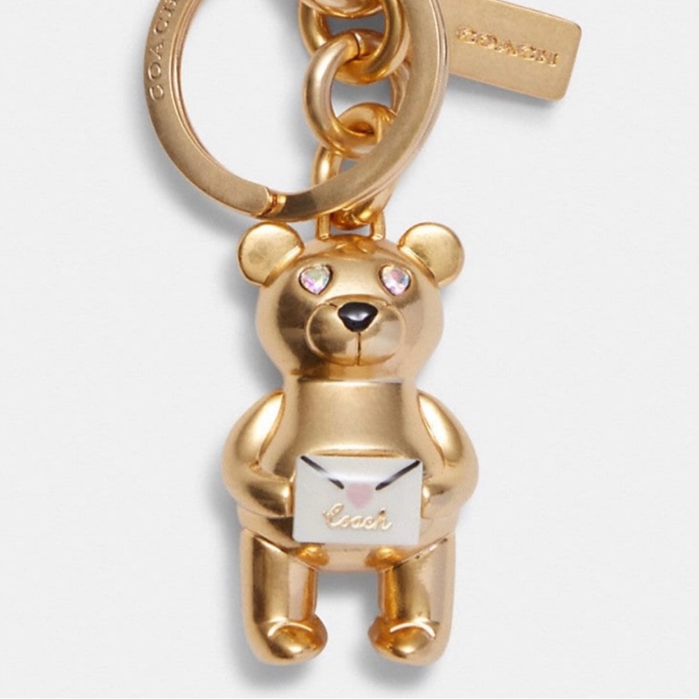 New Coach Valentine’s Day Bear Bag Charm